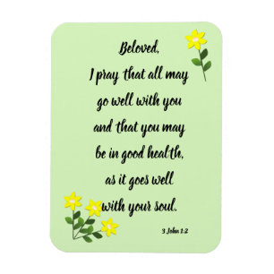 Flexible Messages pour l'aimable 3 Jean 1:2 Magnet photo