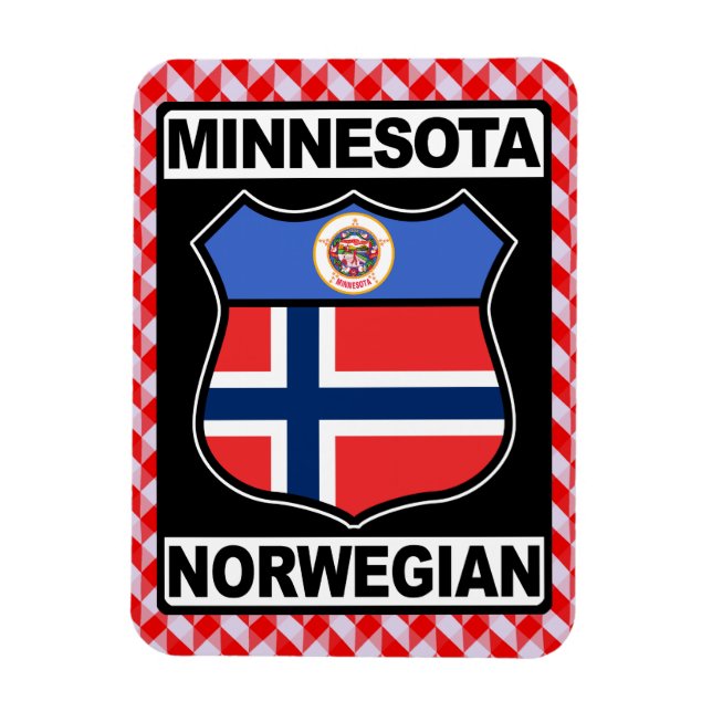 Flexible Minnesotan Norwegian American Magnet (Vertical)