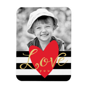 Flexible Modern Love You Photo Refrigerator Magnet