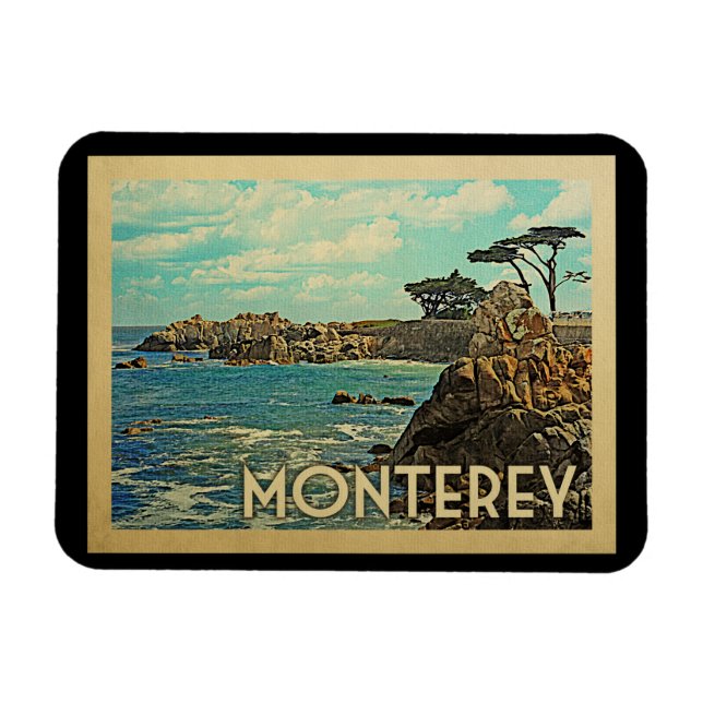 Flexible Monterey Magnet California Vintage Travel (Horizontal)