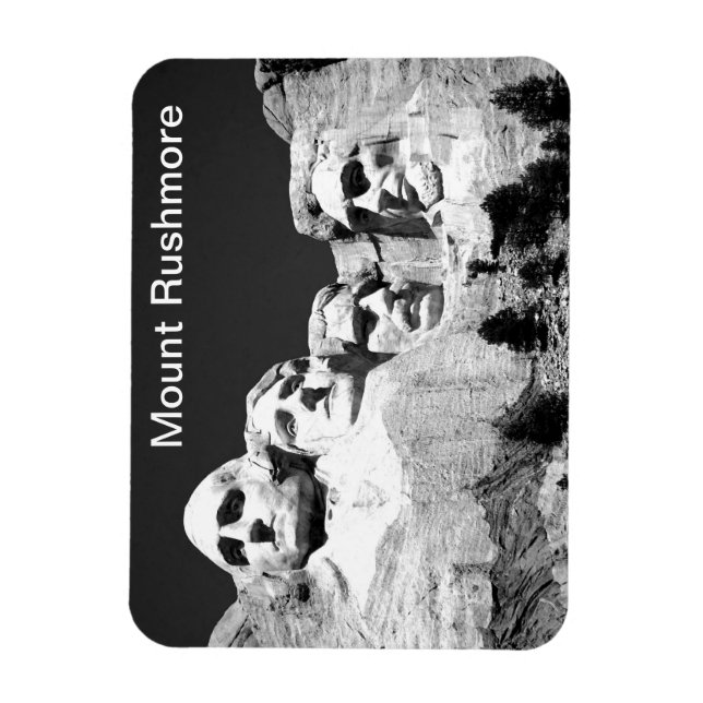 Flexible Mt Rushmore Magnet in BW (Vertical)