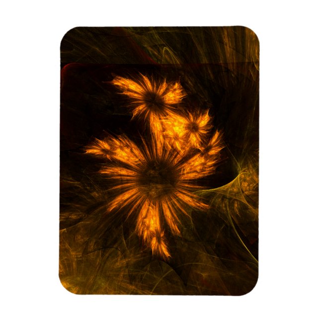 Flexible Mystique Jardin Art Abstrait Magnet Premium (Vertical)