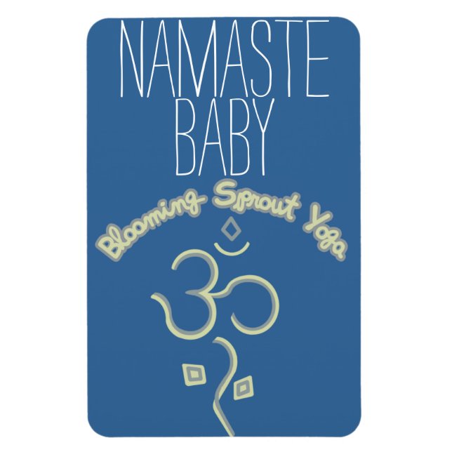 Flexible Namaste Baby Car Magnet (Vertical)
