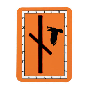 Flexible Naudhiz Viking Rune Magnet - Surmonter!