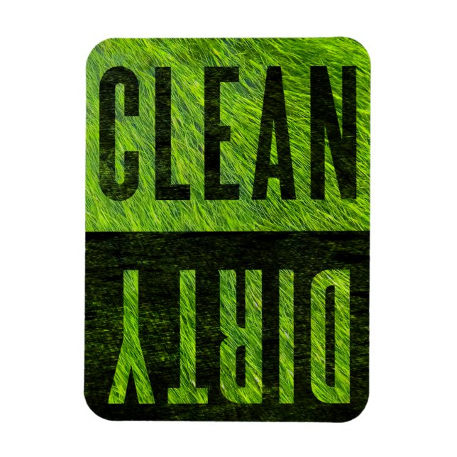 Flexible Nettoyer | Magnet de lave-vaisselle de style Grass (Vertical)