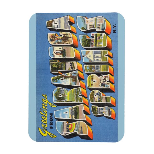 Flexible New York, Saratoga Springs Magnet (Vertical)