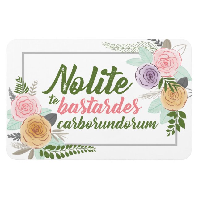 Flexible Nolite te Bastardes Carborundorum Magnet (Horizontal)