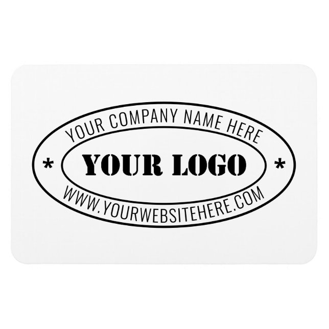 Flexible Nom du logo commercial personnalisé Magnet Website (Horizontal)