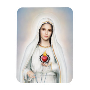 Flexible Notre-Dame de Fatima, Immaculé Coeur Var Magnet