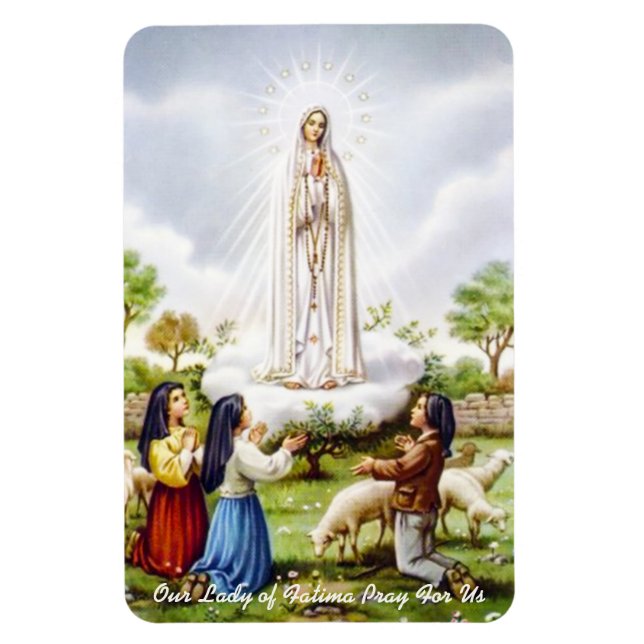 Flexible Notre Dame de Fatima Magnet (Vertical)