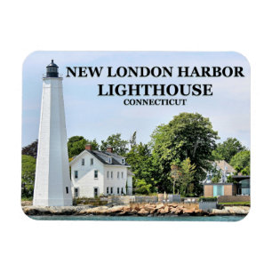 Flexible Nouveau phare de London Harbour, CT Photo Magnet