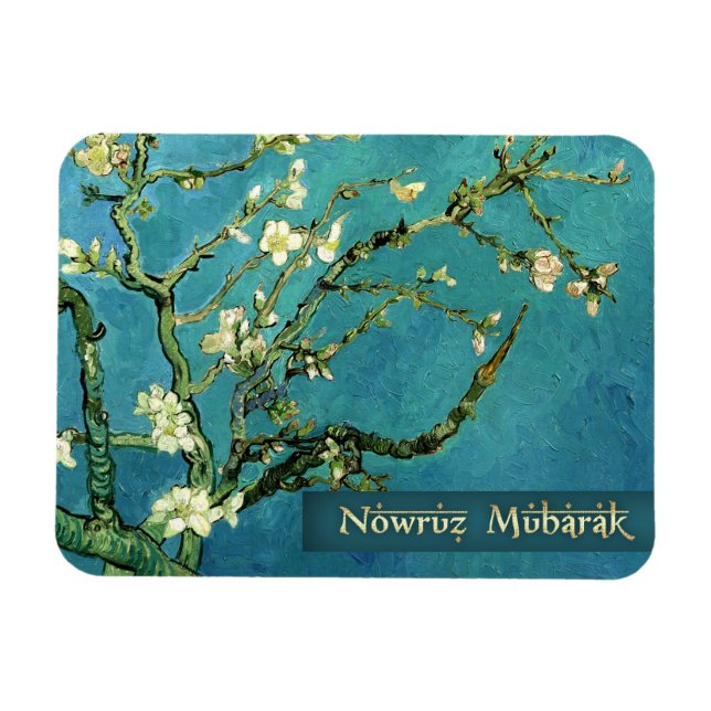 Flexible Nowruz Moubarak. Perse Nouvel An Cadeau Magnet (Horizontal)