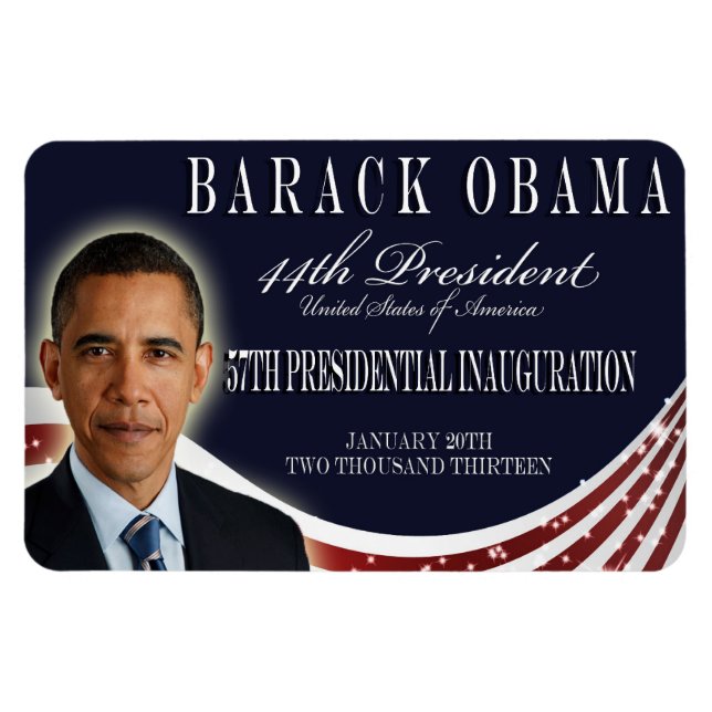 Flexible Obama 2013 Inauguration Magnet commémoratif (Horizontal)