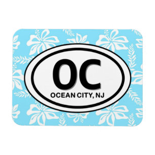 Flexible OC Ocean City NJ Blue Magnet