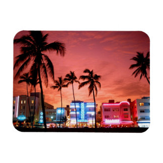 Flexible Ocean Drive Miami Beach Skyline Magnet