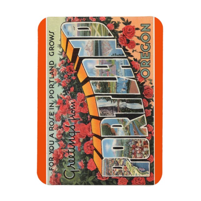 Flexible Oregon, Portland Magnet (Vertical)