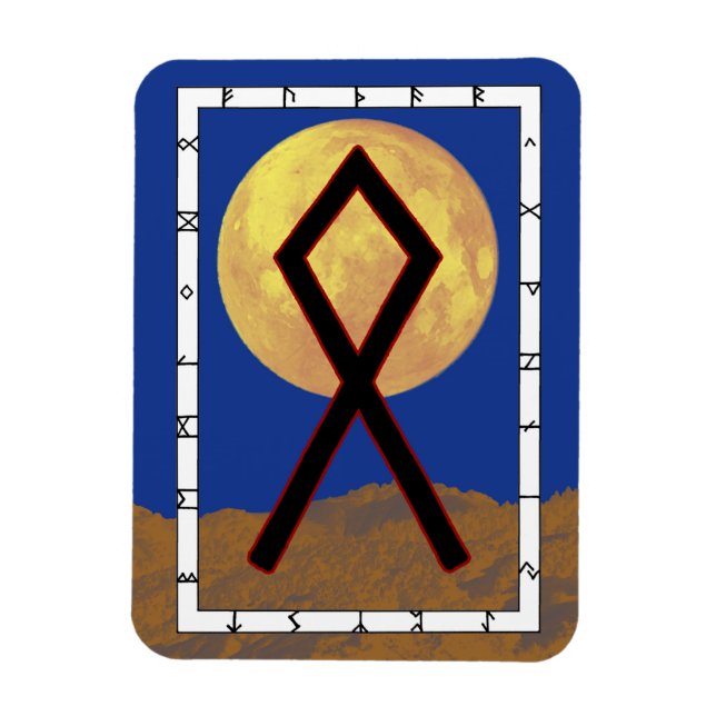 Flexible Othala Viking Rune Magnet - Home! (Vertical)