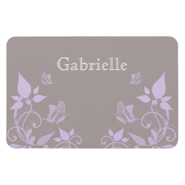 Flexible Papillon Lilac Magnet Floral Premium (Horizontal)