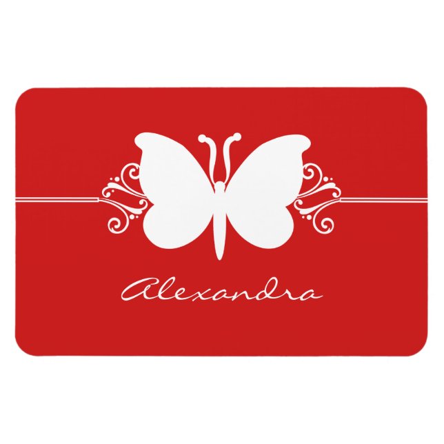 Flexible Papillon torsadé Magnet Premium, rouge (Horizontal)