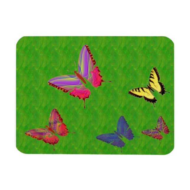 Flexible Papillons Abstraits Magnet Premium (Horizontal)