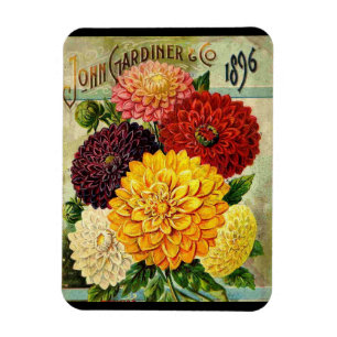 Flexible Paquet de graines de fleurs vintage - Magnet flexi