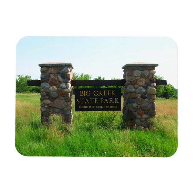 Flexible Parc d'état de Big Creek, Iowa Magnet (Horizontal)
