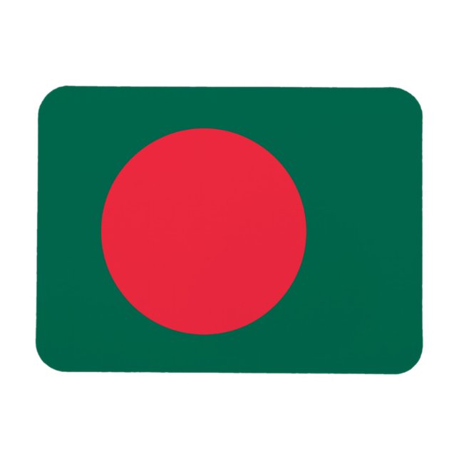 Flexible Patriotic Bangladeshi Flag Magnet (Horizontal)