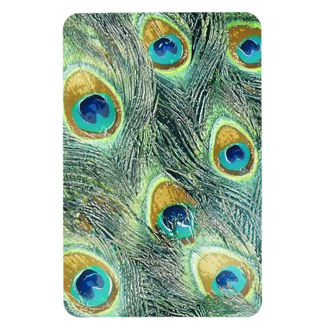 Flexible PEACOCK FEATHERS Magnet (Vertical)