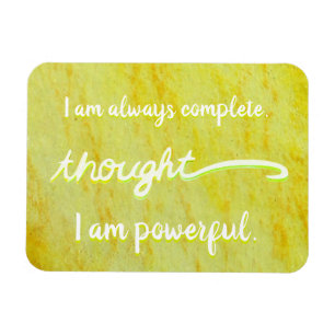 Flexible "Pensée" Jaune Power Chakra Mots Magnet