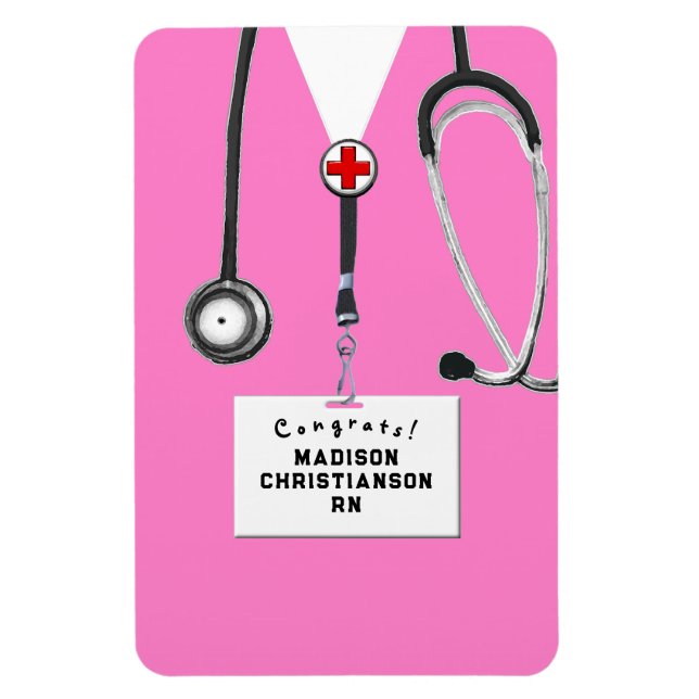 Flexible Personalized Nurse Graduation Gift Magnet (Vertical)