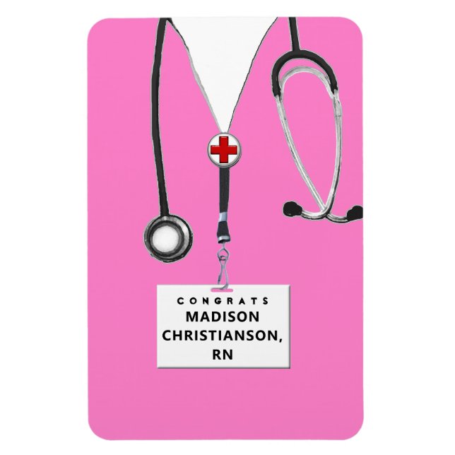 Flexible Personalized Nurse Graduation Gift Magnet (Vertical)