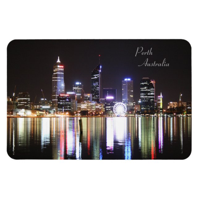 Flexible Perth Night Skyline, Australie - Magnet (Horizontal)