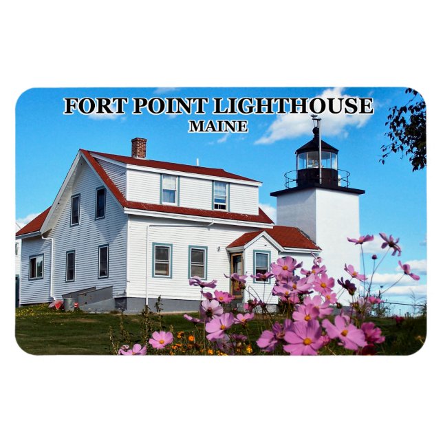 Flexible Phare de Fort Point, Maine Flexi Magnet (Horizontal)