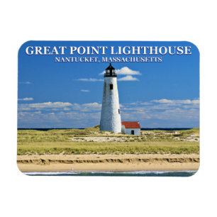 Flexible Phare de Great Point Nantucket MA Magnet