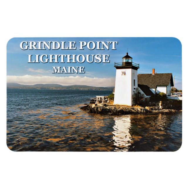 Flexible Phare de Grindle Point, Magnet Flexi du Maine (Horizontal)
