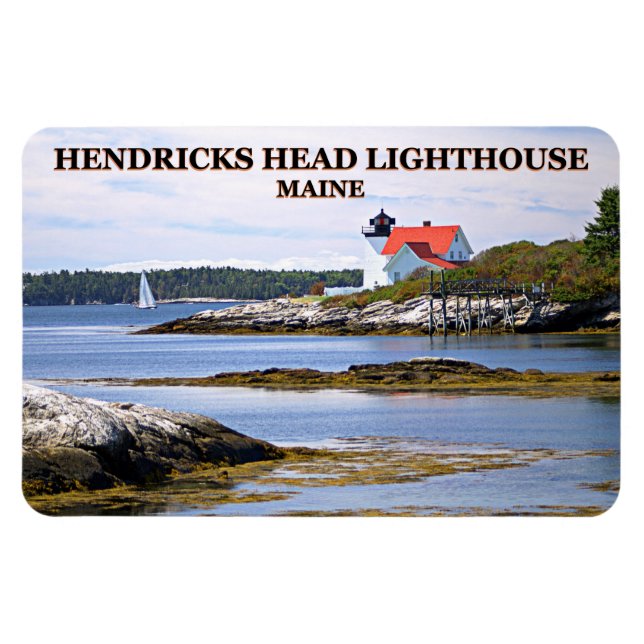 Flexible Phare de Hendricks Head, Maine Flexi Magnet (Horizontal)