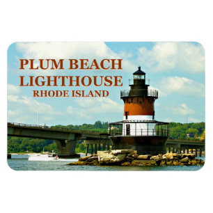 Flexible Phare de Plum Beach, Rhode Island Photo Magnet