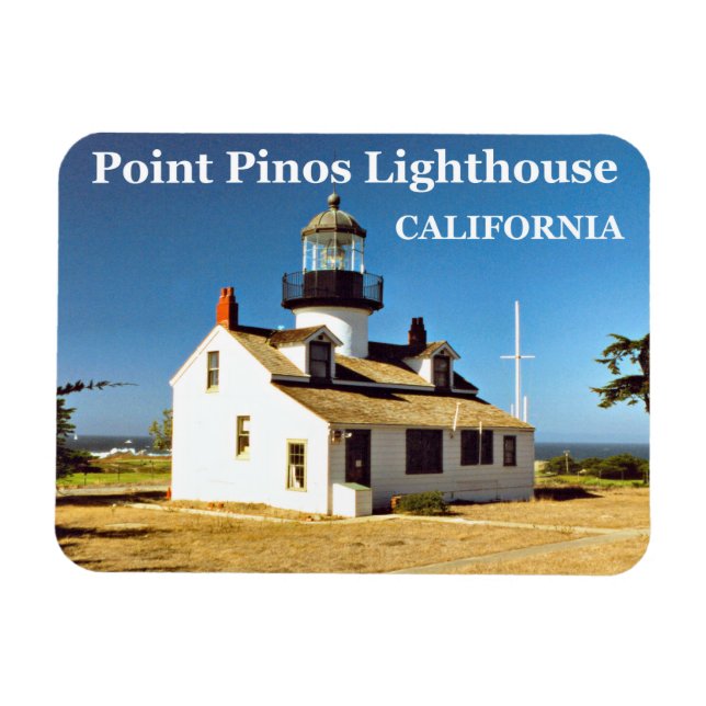 Flexible Phare de Point Pinos, Californie Magnet photo (Horizontal)