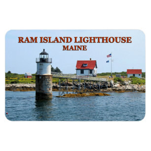 Flexible Phare de Ram Island, Maine Flexi Magnet