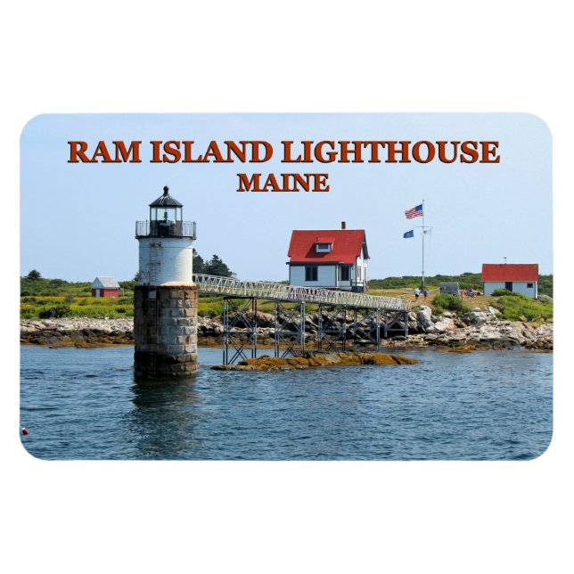 Flexible Phare de Ram Island, Maine Flexi Magnet (Horizontal)