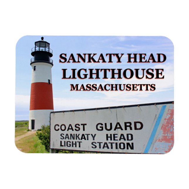 Flexible Phare de Sankaty Head, Nantucket MA Flex Magnet (Horizontal)