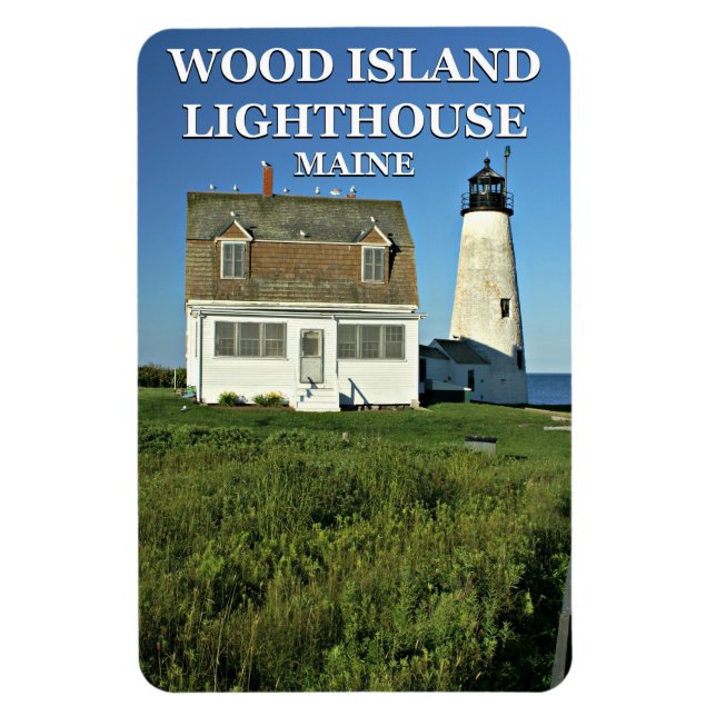 Flexible Phare de Wood Island, Maine Flexi Magnet (Vertical)