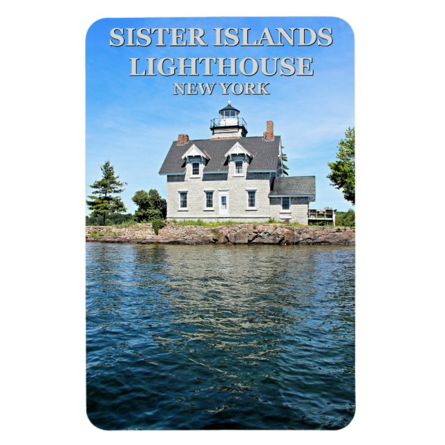 Flexible Phare des Îles Soeurs, New York Flexi Magnet (Vertical)