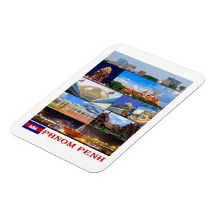 Flexible Phnom Penh - Cambodge - Mosaïque - Magnet