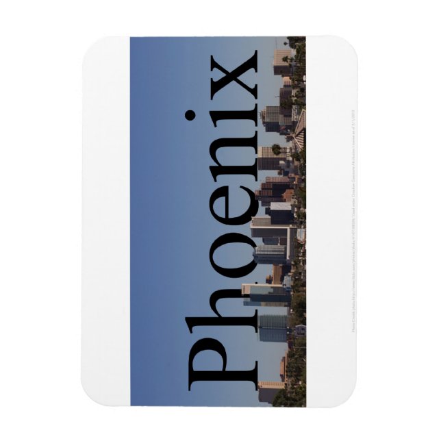 Flexible Phoenix Arizona Skyline Magnet avec Phoenix dans (Vertical)