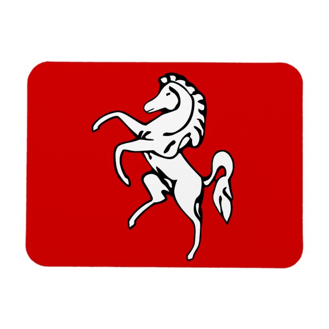 Flexible photo magnet with flag of Kent County (Horizontal)