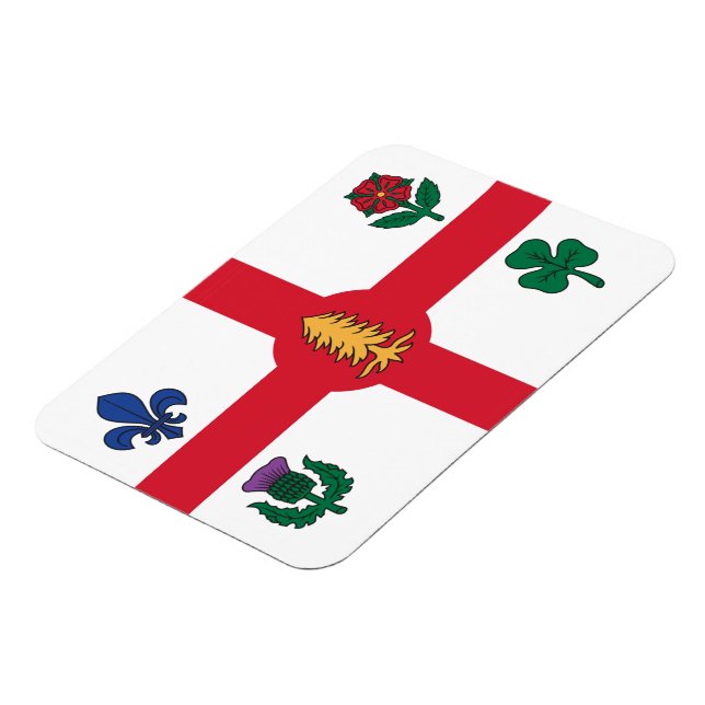 Flexible photo magnet with flag of Montreal (Côté Gauche)
