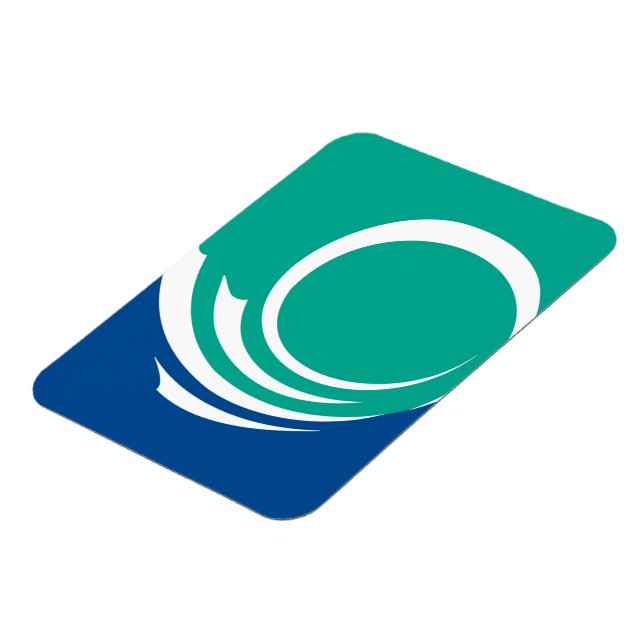 Flexible photo magnet with flag of Ottawa, Canada (Côté Gauche)