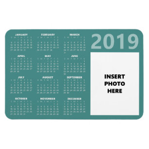 Flexible Photo personnalisée Magnet Calendrier 2019 - Turqu