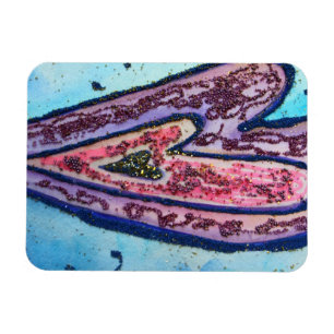 Flexible Pink Love Hearts Art Inspirational Fridge Magnet